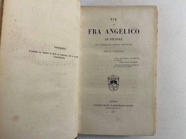 Vie de Fra Angelico de Fiesole de l'Ordre de Freres precheurs